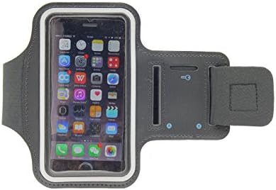 Jayhu iPhone 6/6s Armband with Earphone Cord Key,Best for workouts,running,cycling,or any fitness activity outside or in the gym B2(Black, 4.7Inch)