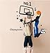 Kappier® Giant Jumping Basketball Superstar - I Am a Champion Peel & Stick Wall Decals