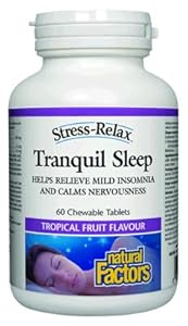 Natural Factors Stress-Relax Tranquil Sleep Chewable Tablets, 60-Count