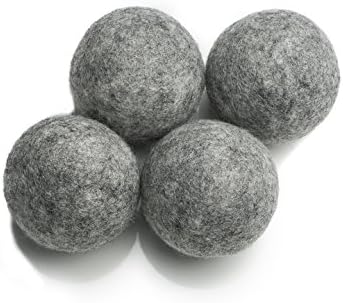 Dryer Dots Wool Dryer Balls, 4-pack (Grey)