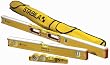 Stabila 48196 Mason kit includes 36448 - 48-Inch Mason Level with dead-blow shield, 36424 Mason Level with dead-blow shield, 25200 die cast torpedo and 30015 carry case.