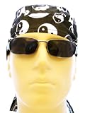 Yin Yang Symbol Novelty Headwrap, Medical Scrub Cap, Good and Bad Opposites Bandana, Taoist Head Wrap, Black and White, Chinese East and West Breathable 100% Cotton, One Size to Fit Men, Women and Teens, America, USA, Suitable for Athletes, Welding, Medical, Healthcare, Bikers, Truckers, Painters and Food Workers to Keep Hair Out of Face