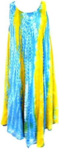 Tie Dye Umbrella Dress Blue/Olive