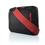 Belkin Notebooktasche Kurier bis 43,2 cm (17 Zoll) Kohlenschwarz/Weinrot