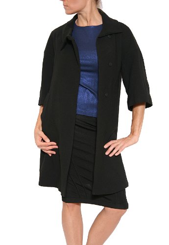 French Connection Women's Fernando Swing Coat in Black Size 2