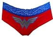 DC Comics Wonder Woman Logo Lace Trim Red Panty for women