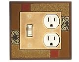 IMAGE OF Havana Ceramic Switch Plate / 1 Toggle - 1 Duplex