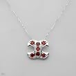 Necklace With 2.25ctw Genuine Garnets in 925 Sterling silver. Total item weight 7.0g Length 16in