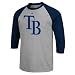 Tampa Bay Rays Official Logo 3/4 Raglan Shirt - X-Large