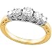 14K Two Tone Gold Diamond Bridal Anniversary Band Ring
