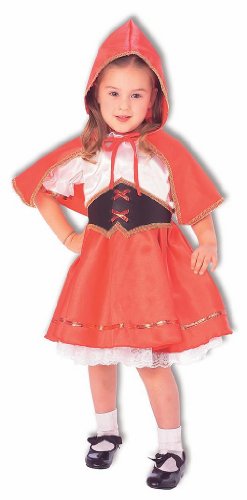 Toddler 2-4T or Child 4- Little Red Riding Hood Costume with Cape! (socks, shoes not incl)