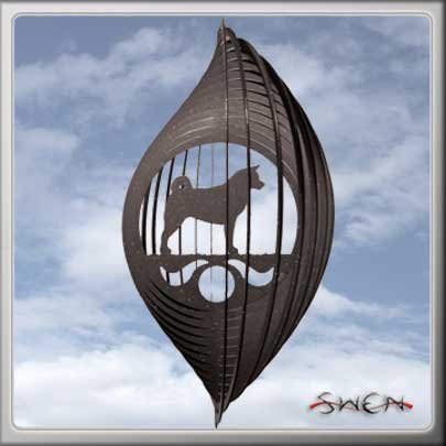 AKITA Circle Swirly Metal Wind Spinner