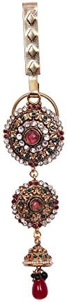 Red Green Polki Jhumka Challa Waist Key Chain Satka
