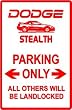 DODGE STEALTH PARKING sign street car sport