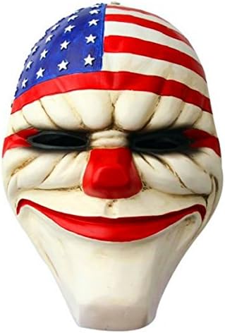 Payday2 The Heist Stars &amp; Stripes Clown Resin Dallas Mask