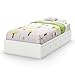South Shore Savannah Mates Bed with 3 Drawers, Pure White