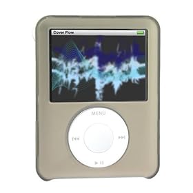 Apple iPod Nano 3rd Generation 4GB 8GB Transparent Somke Crystal Snap-on Cover Case with Clip