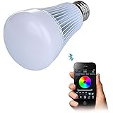 Crenova 8W Bluetooth 4.0 Smart LED Light Bulb / Smartphone Controlled Color Changing Light Bulb - Dimmable 16000000 Colors - Free APP Remote Control - Support iPhone / iPad and Any Other Android Phone