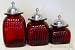 GLASSWARE S/3 CLEAR CANISTER W/BARRINGTO