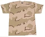 Camouflage T-Shirt, Tri-Color Desert Camo, Large