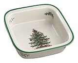 Spode Christmas Tree 10-Inch Square Rim Dish