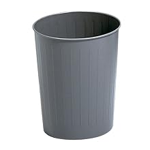 Safco(R) Round Wastebasket, 5 7/8 Gallons, Charcoal, 1 Count  (9604)