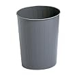Safco(R) Round Wastebasket, 5 7/8 Gallons, Charcoal, 1 Count  (9604)