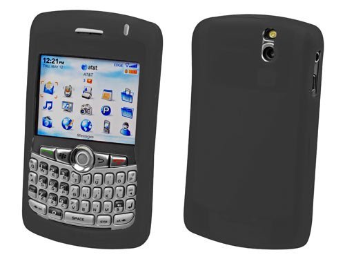 AUTHENTIC CELLET PREMIUM BLACK SILICONE RUBBER CASE COVER (With Removable Belt Clip) for RIM BLACKBERRY 8300, 8310, 8320 / CURVE - RETAIL PACKAGING