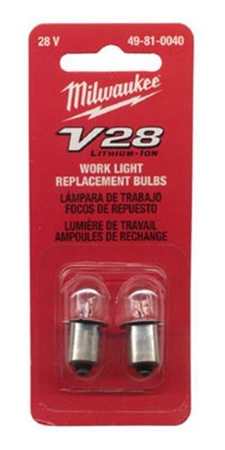 Milwaukee 49-81-0040 V28 Replacement Work Light Bulbs 2 Pack