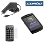 Black Durable Silicone Skin Soft Case + Rapid Car Charger + Clear Reusable LCD Screen Protector for RIM BlackBerry Storm 9500 9530 Smartphone