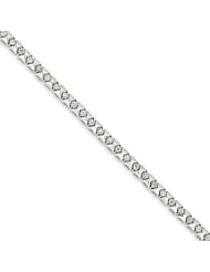 Sterling Silver Rhodium Plated Diamond Bracelet