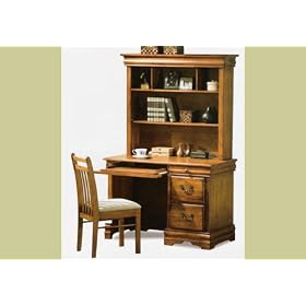 Brown Finish Childrens Wooden Desk Wood Hutch Chair by Coaster
