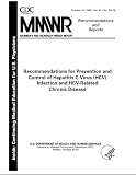 Recommendations for Prevention and Control of Hepatitis C Virus (HCV) Infection and HCV-Related Chronic Disease