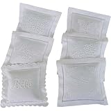 White on white embroidered French lavender sachet:Butterfly,Flower,Crown, Bebe, Bonne Nuit, More....