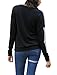 Long Sleeve Sweatshirt Women Halloween Skeleton Print Winter Pullover Black S
