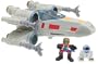 Star Wars Galactic Heroes Luke Skywalker and R2D2 and X-Wing Fighter