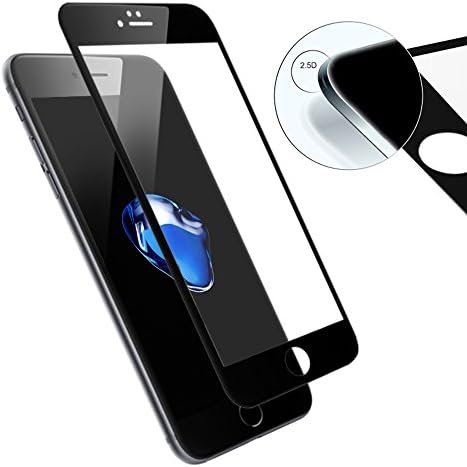 iPhone 6s Plus Screen Protector, Bptecase Full Cover iPhone 6 Plus Tempered Glass Protector [Anti-Scratch] Curved Edge to Edge 3D Touch 9H Bubble-free Screen Film for iPhone 6s /6 Plus 5.5 Inch, Black
