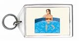 Woman In Hot Tub Keychain