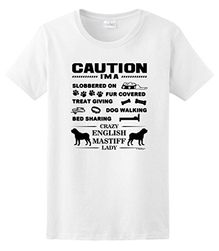 I'm a Crazy English Mastiff Lady, Dog Lover's Ladies T-Shirt