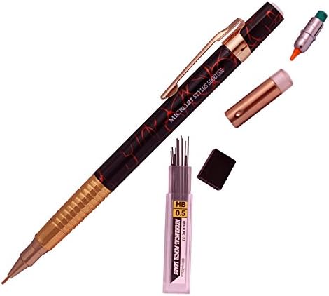 Micro21 Stylus Drafting Mechanical Pencil 0.5mm Marble Pattern +Lead 1 Tube