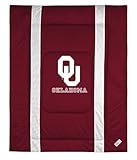 Oklahoma Sooner ( University Of ) NCAA Sideline Twin Bed/Bedding Sports Com ....