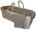 Tadpoles Micro-Suede Moses Basket Set, Caramel