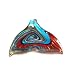 Sea Swirl Whale Tail Glass Foil Pendant with Organza Choker
