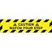 Accuform Signs PSR266 Slip-Gard Adhesive Vinyl  Step-Style Floor Sign, Legend "CAUTION WATCH YOUR STEP/PRECAUCION MIRE POR DONDE CAMINA", 24" Width x 6" Length, Black on Yellow