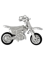 Clevereves14K White Gold Pendant 3-D Motorcyces, Bicycles 9.2 - Gram(s)