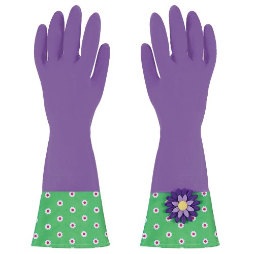 Boston Warehouse Flower Garden Glamour Glove Set, Plum