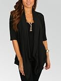 Plus Size Black Night Short Sleeve Cardigan