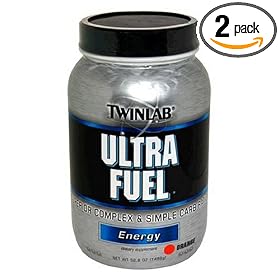 TwinLab Ultra Fuel Superior Complex and Simple Carb Ratio, Energy, Orange, 52.8-Ounce Tubs (Pack of 2)
