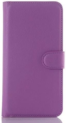 ZTE Axon Pro Case, Cafeleo PU Leather Wallet Case with Card Slots Cash Compartment for ZTE Axon Lux(with the fingerprint type) (Purple)