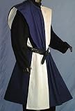 WAFFENROCK TUNIKA RITTER RITTERKAMPF BAUMWOLLE LEINEN 1480 blau - weiss